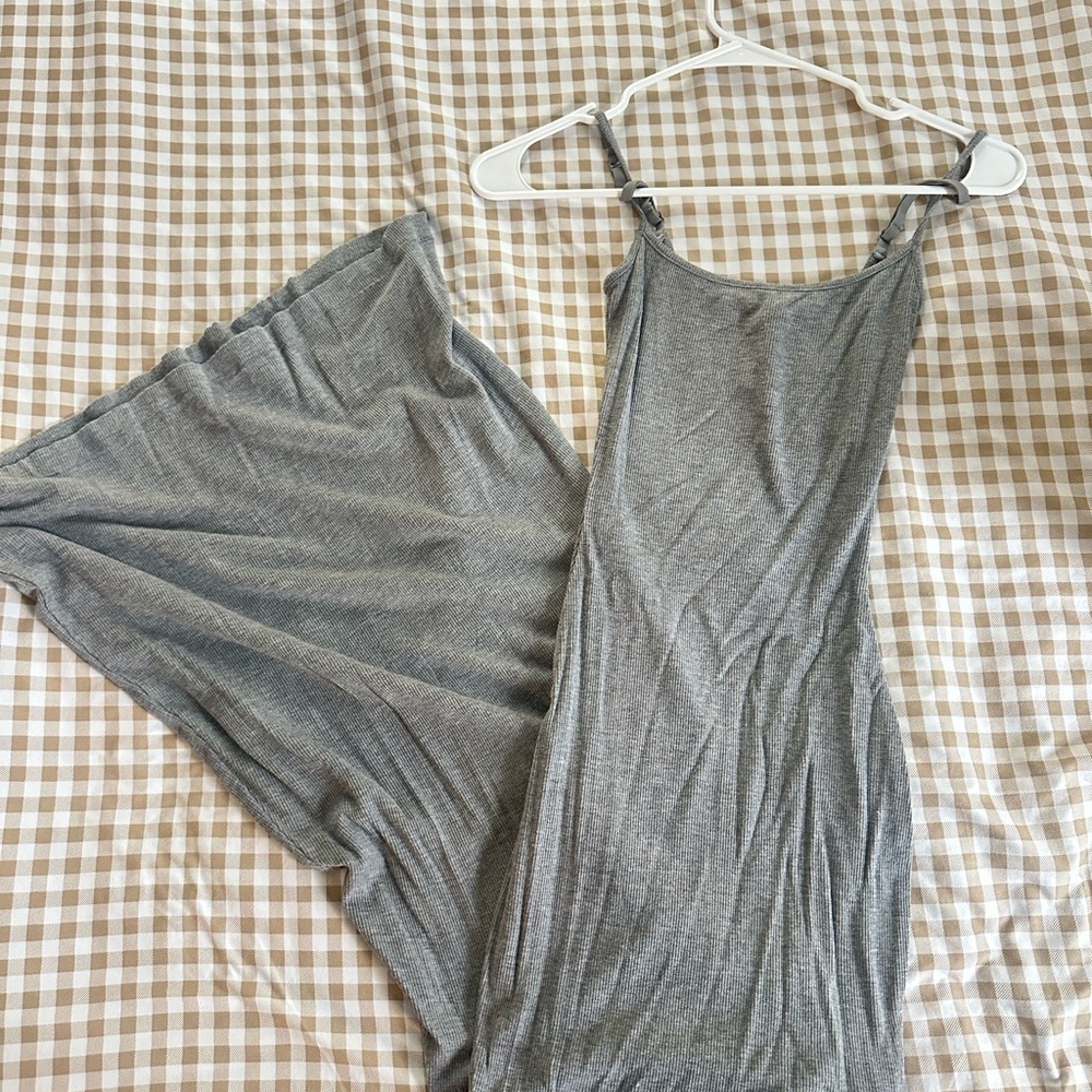 SKIMS Gray Maxi Dress